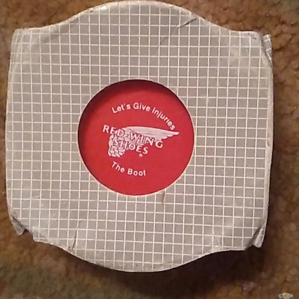 🥾 COASTERS Red Wing Shoes VINTAGE Coasters Advertising PROMO DEADSTOCK